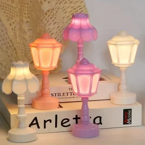 Geometric Flower Bud Rechargeable LED Table Lamps Desk Night for Bedroom Dining Touch Night Light Simple Modern Decoration