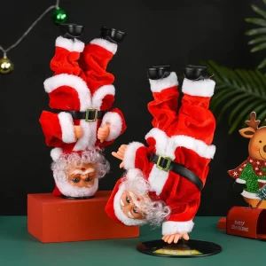 New Christmas Decorations Electric Inverted Music Street Dance Santa Claus Doll Christmas Creative Christmas Toys