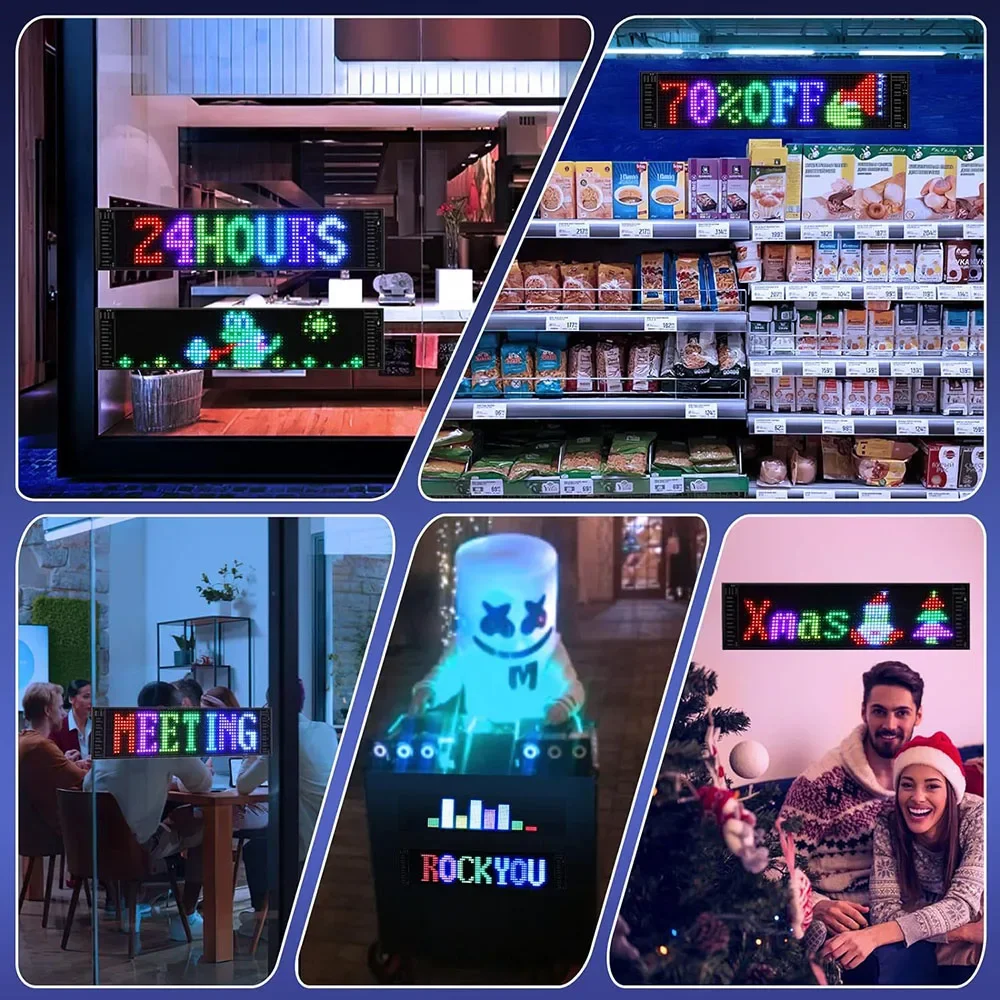 Devil's Eye LED Matrix Pixel Panel Bright Advertising LED Signs Bluetooth App Control Logo Light DIY Car Pattern Animation - Image 6